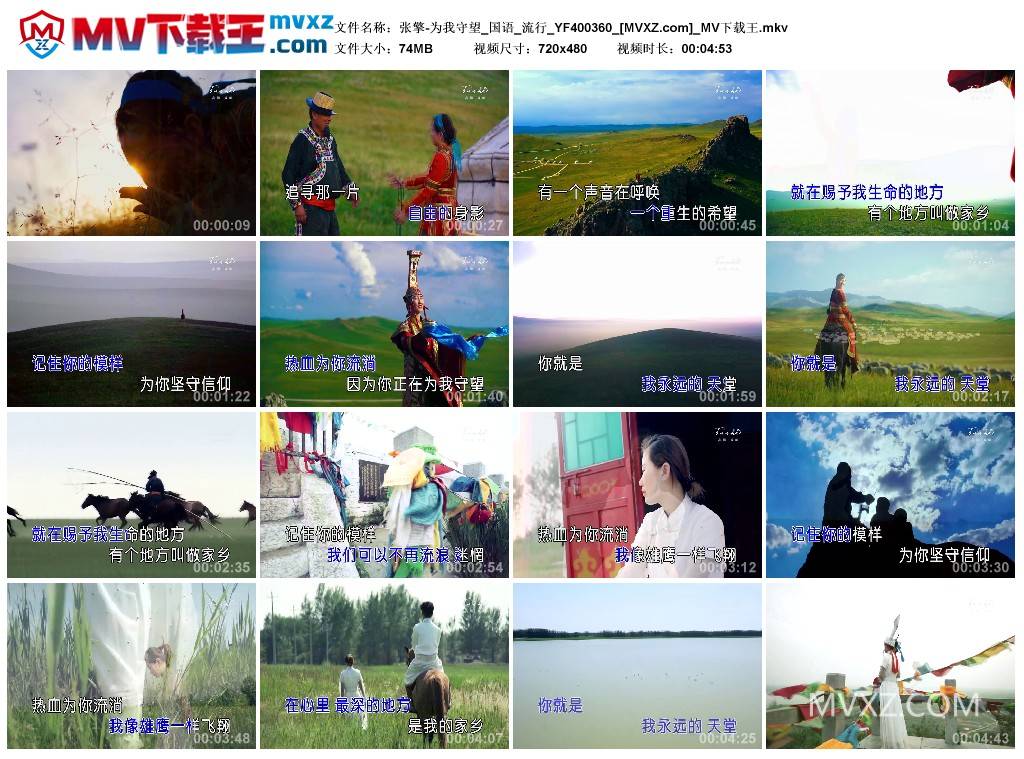 张擎-为我守望_国语_流行_YF400360